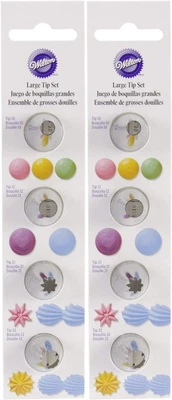 £13.67 • Buy Wilton Round 10 And 12 And Star 21 And 32 Tip Set - 4 Icing Tips (2-Pack)