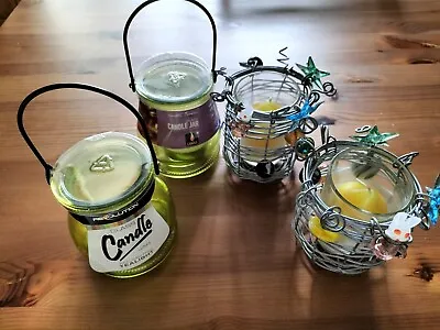 Outdoor ( Includes Insect Repellent Candles) Candle Holders X 4 • £9