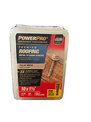 Power Pro Roofing Metal To Wood Screws Polar White 10 X 1-1/2  • $22.99