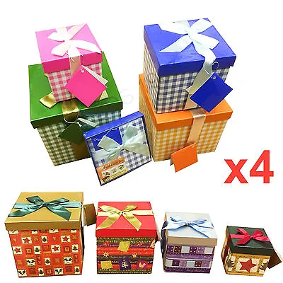 4x High Quality Gift Boxes Bag Folded Necklace Bracelet Christmas Gift Wholesale • £6.50