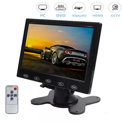 7 /9  Inch LCD Screen CCTV Security Monitor AV/RCA/VGA/HDMI W/Speaker+Adapter • $61.19