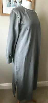 £27.99 • Buy New Hush Puff Sleeve Sweatshirt Sweat Dress Grey  Size 6-18 Split Sides Cotton