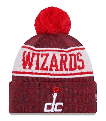New Era Cap Men's NBA Washington Wizards Team Banner Winter Knit Pom Bobble Hat • £28