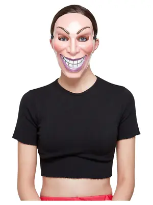 Smiler Mask Ladies Halloween The Purge Mask Adults Scary Fancy Dress Mask New • $40.83