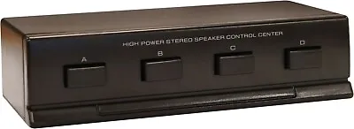 Hi-fi 4 Way Speaker Switch - Allows 4 Pairs Of Speakers On 1 Amplifier • £18.95