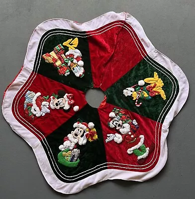 Disney Parks Santa Mickey Mouse And Friends Christmas Tree Skirt Vintage-RETIRED • $50