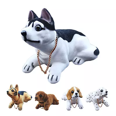 Nodding Lucky Dog Ornament Bobble Head Dog Toy Car Dashboard Decor • £14.59