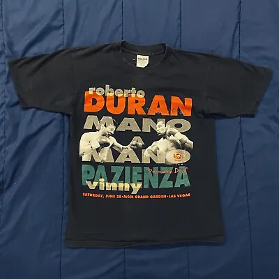 Vintage 1995 Vinny Pazienza Vs. Roberto Duran II Boxing T-Shirt Size Medium • $85