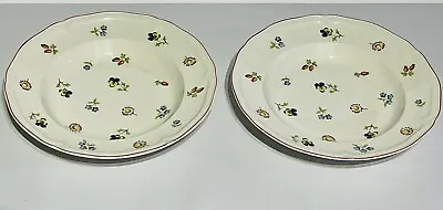 Set Of 2 Large Rim Soup Bowl Petite Fleur By Villeroy & Boch 9  • $40.04