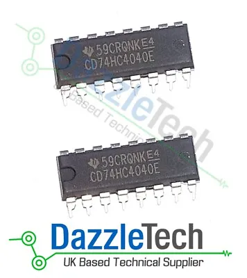 £2.99 • Buy 74HC4040 12 Stage Binary Counter CMOS Integrated Circuit 74HC4040E/N - Pack Of 2