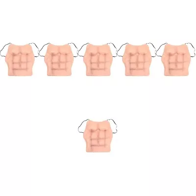 6 PCS Fake Silicone Eva Man Male Chest Vest Simulation Muscle • £26.99