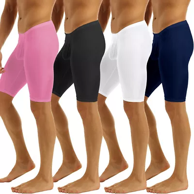 Men's Sports Gym Compression Shorts Quick Dry Short Tight Bulge Pouch Pants • $7.81