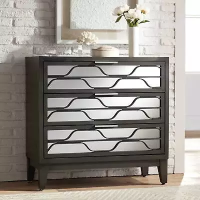 Carson 33 3/4  Wide Mirrored 3-Drawer Wood Accent Chest • $469.99