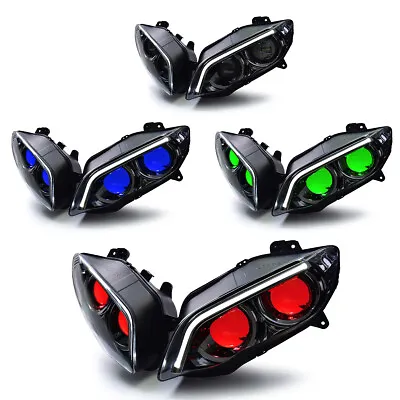 $549 • Buy 1X Full LED Front Headlight Assembly For Yamaha YZF R1 2004-2006 DRL Demon Eyes