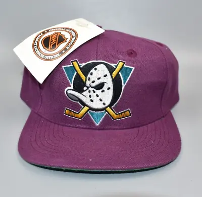 Anaheim Mighty Ducks ANNCO Vintage Snapback Cap Hat - *Damaged Top Button • $49.95