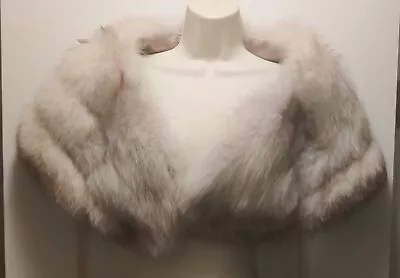 Vintage Norwegian Blue Fox Fur Shoulder Wrap Stole Shawl  • $399.99