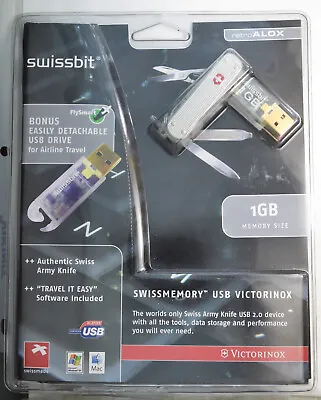 Victorinox Alox SwissBit Swiss Army Knife- 1GB SwissMemory NIP  #3128 • $79.98