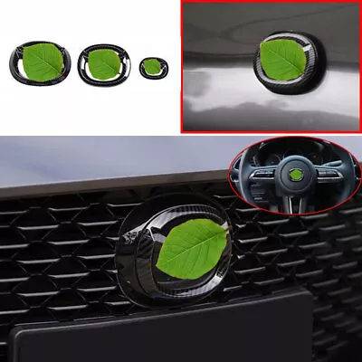 For Mazda 3 Axela Sedan 2019~2022 Carbon Fiber Steering Wheel F&R Logo Emblem • $26.14