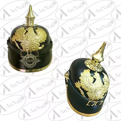 German Pickelhaube Helmet Leather Prussian Helmet - Best New Year Gift 2021 • $104.49