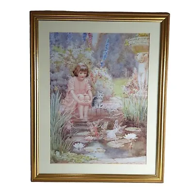 £33 • Buy The Water- Lily Pond, Water Colour By Margaret W. Trarrant  Reproduction Print
