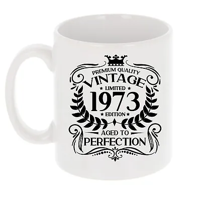 £6.99 • Buy Vintage 1973 Mug & Coaster - Personalised 50th Birthday Mug - 50th Birthday Gift