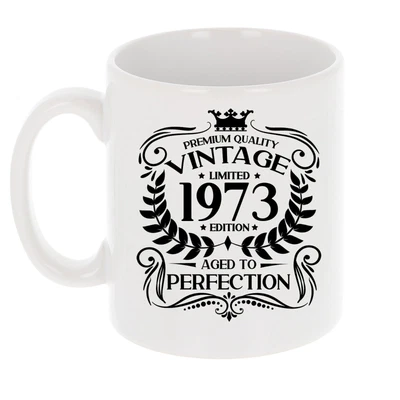 £6.99 • Buy Vintage 1973 Mug & Coaster - Personalised 50th Birthday Mug - 50th Birthday Gift