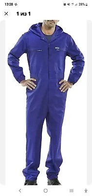 £36.50 • Buy Hooded Boiler Suit Polycotton Hooded Coverall - Beeswift Pcbshcar Size 40