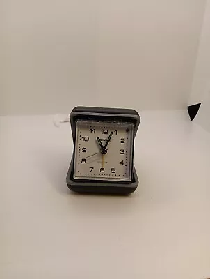 Vintage Style Advance Travel Alarm Clock - Quartz Movement - Black Case Tested • $7