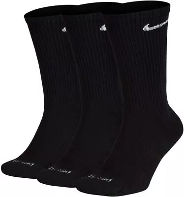 Nike 3 Pack Cotton Cushion Crew Socks - Black M (SX6888-010) • $13.98