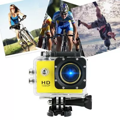 2 Inch Waterproof Sports Camera Bike Motor Cycle Action Helmet DV Cam 1080P • £17.09