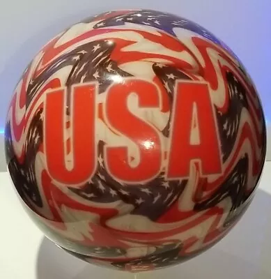 RARE Vintage Brunswick Viz A Ball 14 # USA II Flag Eagle Flag Bowling Undrilled • $109.99