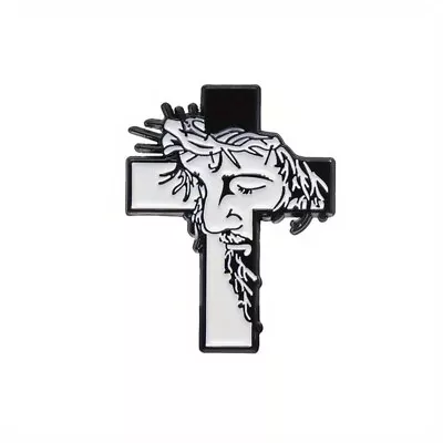 Womens Mens Jesus Cross Enamel Pin Brooche Christian Religious Jewellery Gift • £3.99