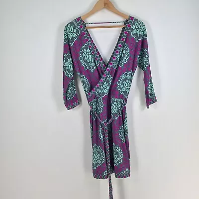 Tigerlily Womens Dress Size 6 Pencil Multicolour Geometric 3/4 Sleeve 056170 • $25.56