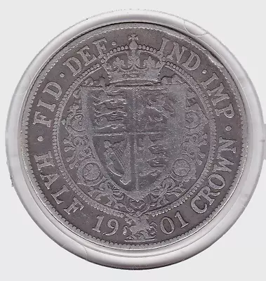 1901   Queen  Victoria  Half  Crown  (2/6d)  Silver  (92.5%)  Coin • $13.50