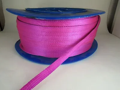 1/2 Inch Wide 15 Feet MAGENTA Pink Purple  Nylon Webbing  • $8.99