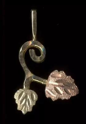 10K 20mm Solid Yellow & Rose Gold Diamond Cut Leaf Petal Plant Pendant Charm SY • $40.90