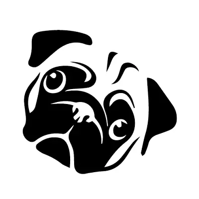 Pug Cute Dog Decal Car Wall Laptop Vinyl Sticker Phone • $4.50