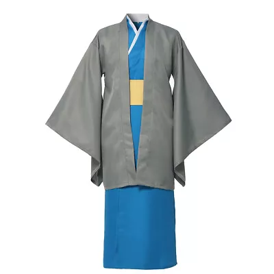 Men's Long Kimono Robe  Traditional Japanese Yukata Home Wear Kimono Suit • £37.19