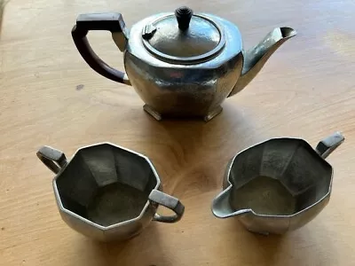 Art Deco Hazelware Matching Teapot Sugar Bowl And Milk Jug • £45
