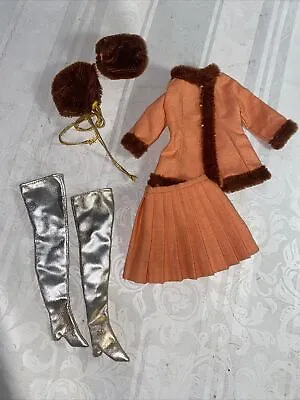 Vintage #1486 Mod Barbie Winter Wow Outfit No Belt Mattel Barbie Doll Clothes • $60