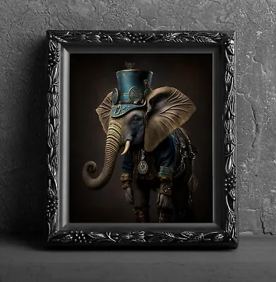 Steampunk Elephant Art Print Wall Hanging Animal Picture Photo Poster Wildlife • $7.99