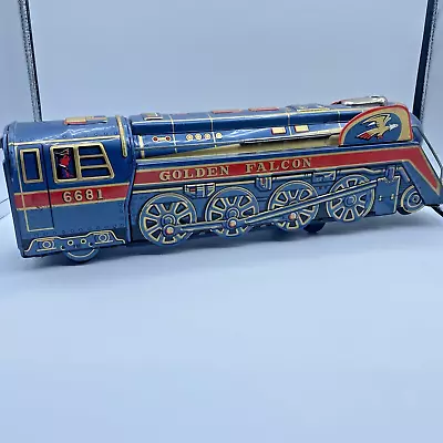 VTG 60's Modern Toy Batt Operated Tin Lithograph Train Golden Falcon PARTS ONLY • $32.63