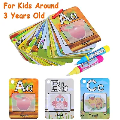 Magic Water Drawing & Coloring Book Reusable Kids Toys Montessori Painting Pen • $13.35