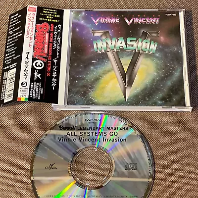 VINNIE VINCENT INVASION All Systems Go JAPAN CD TOCP-7973 W/OBI BURRN! #3 Kiss • $44.99