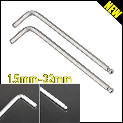 Allen Key 1.5mm To 32mm Round Head Hex Key Long L-Keys Hexagon Wrenches • $3.25