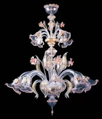 Chandelier In Murano Glass Venetian Ceiling Lighting Suspension Venice 12 Lights • $5623.50