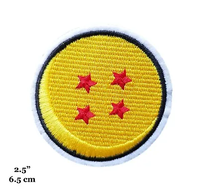 Dragon Ball Z Series 4 Star Dragon Ball Yellow Embroidered Iron On Patch • $4.99