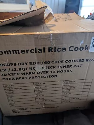 Commercial Rice Cooker 60 Cups Of Cooked Rice • $100