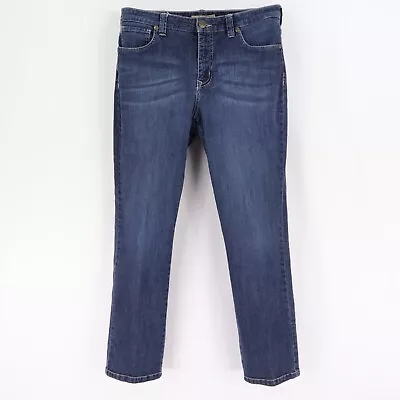 Nine West Vintage America Boho Straight Jeans Womens Size 12P Blue Denim Stretch • $14.39