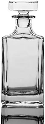 Square Whiskey Decanter With Glass Stopper 26oz • $26.28